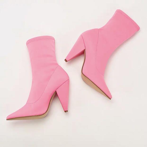 Pink pointed toe boots clearance
