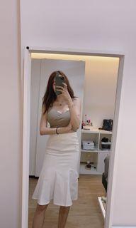 BNWT White fishtail skirt
