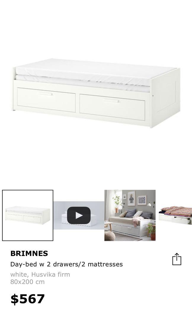 IKEA Brimnes Daybed, Furniture & Home Living, Furniture, Bed Frames