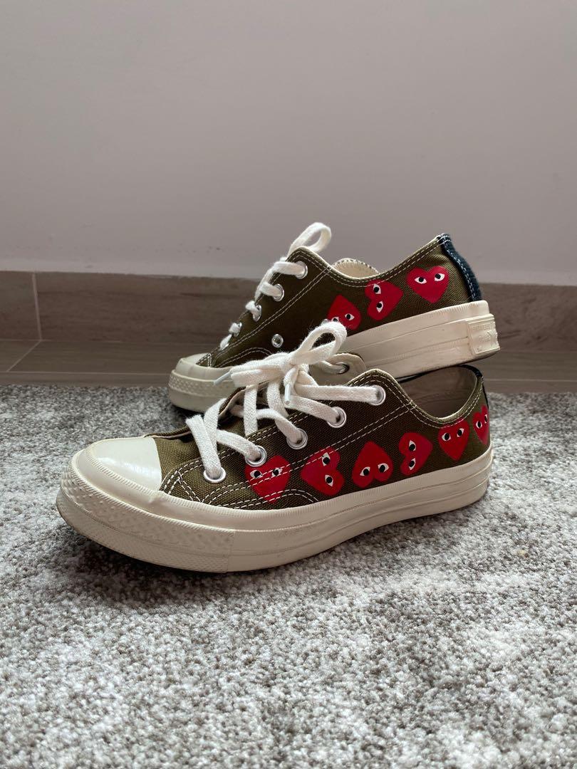 Cdg converse olive deals