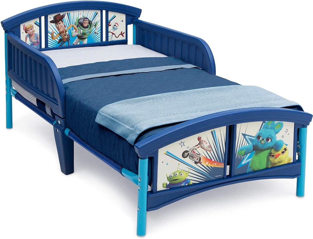 Chk Disney Pixar Toy Story 4 Buzz Lightyear Woody Delta Children Plastic Toddler Kids Children Child Bed Frame No Mattress Furniture Beds Mattresses On Carousell