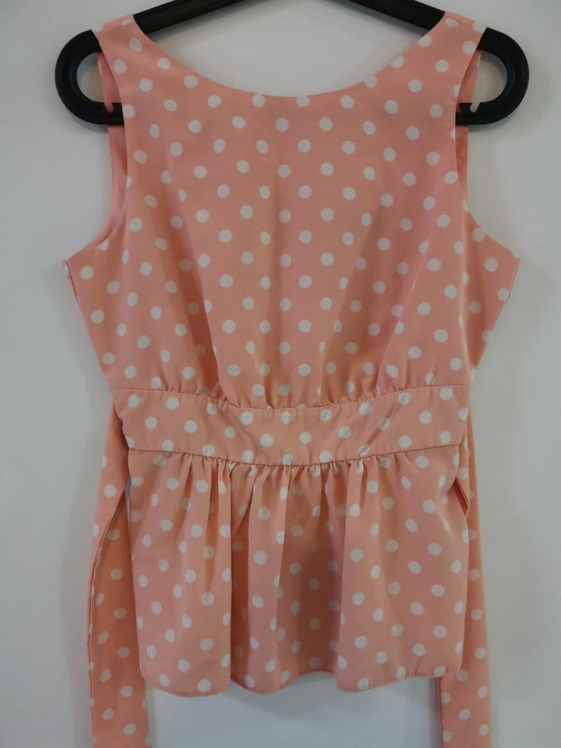 dorothy perkins polka dot top