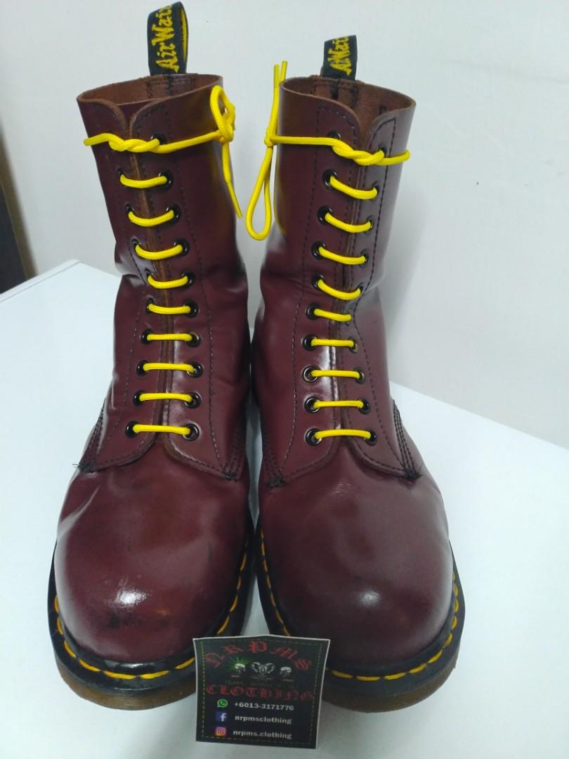 Doc martens 10 eye cherry best sale red