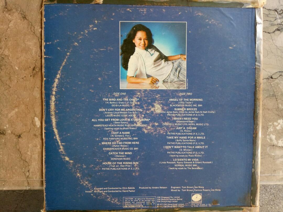 Gracie Rivera LP Vinyl Plaka OPM (Category: Vinyls) located in Manila. Submitted by kinganalog (Listing ID 1034929428, Image 2). Description: Gracie Rivera LP Vinyl self titled album, cover G+ light ring wear, clear tapes on side, media VG to VG+. 1977 Dyna. Shipping nationwide, payment via Palawan or Unionbank, we have trusted rider for door to door delivery, check out fb page Roots Analog..