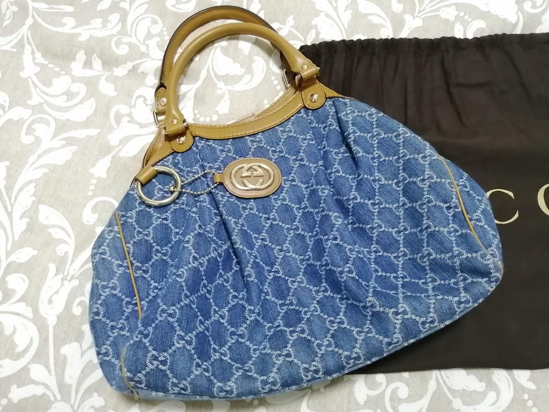 gucci denim tote