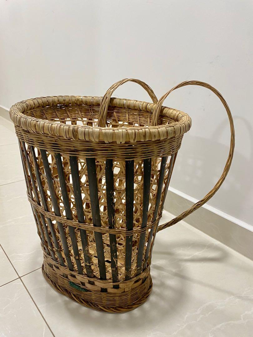 Handmade Bamboo basket / backpack, Babies & Kids, Bathing & Changing, Other Baby Bathing