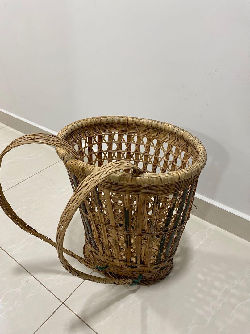 Handmade Bamboo basket / backpack, Babies & Kids, Bathing & Changing, Other Baby Bathing