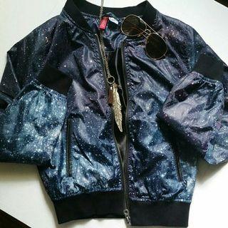 h&m divided galaxy bomber jacket