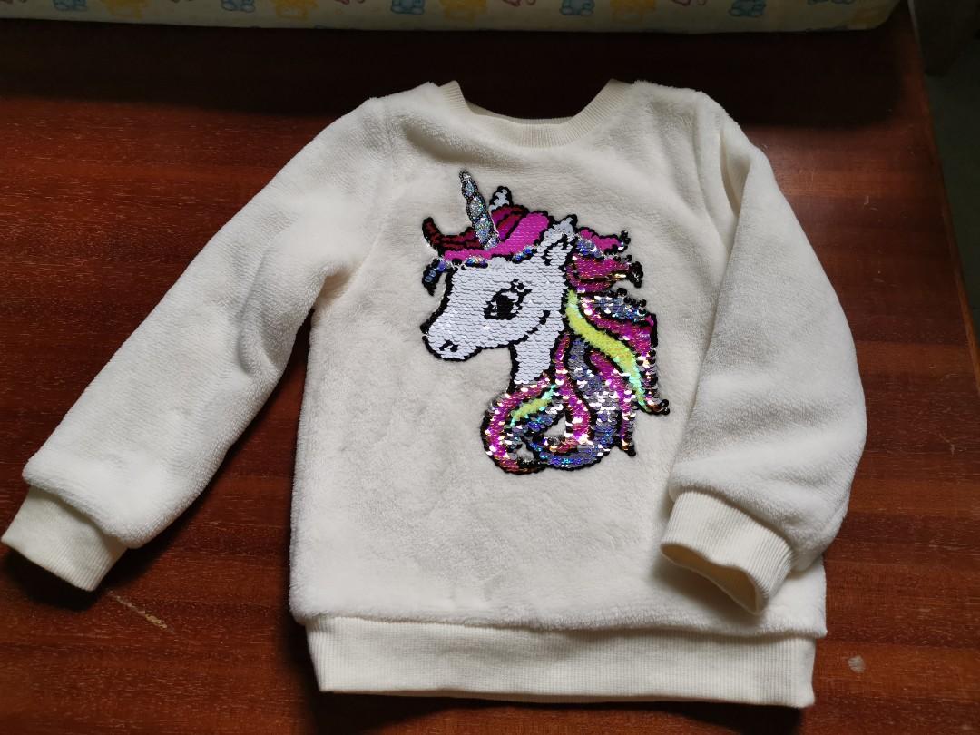 H M kid s sweater with unicorn sequin that is changeable Babies
