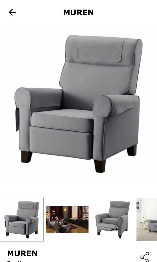 Grey recliner chair on sale ikea