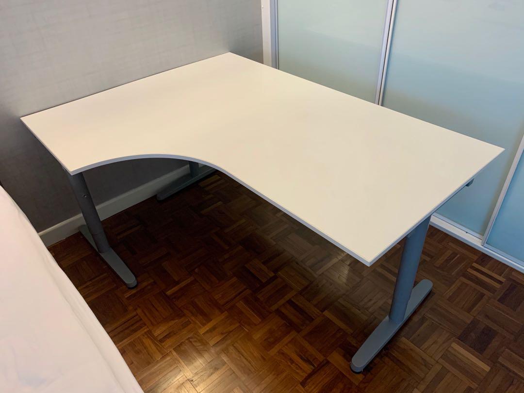 Ikea study table + Ikea 16 Cube Shelf, Furniture & Home Living