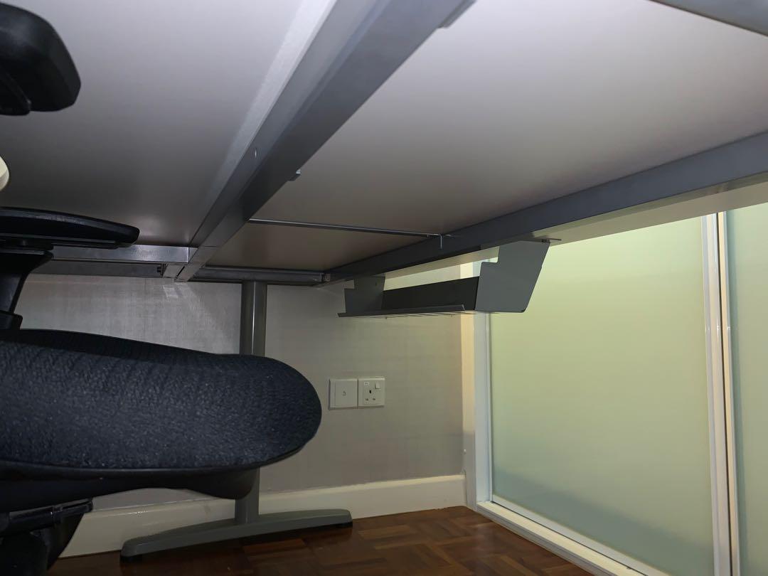 Ikea study table + Ikea 16 Cube Shelf, Furniture & Home Living