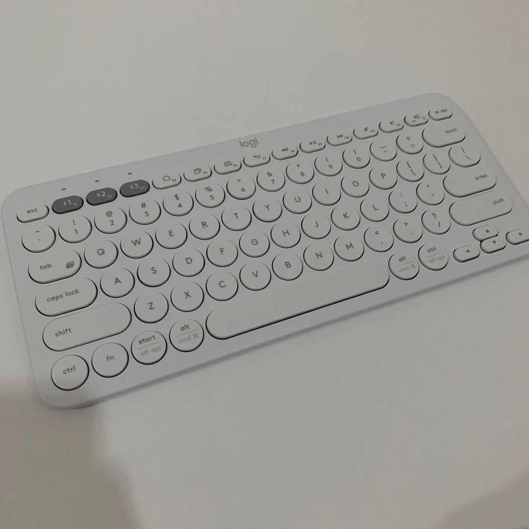 Logitech K380 Bluetooth Keyboard Off White Electronics Computer Parts Accessories On Carousell