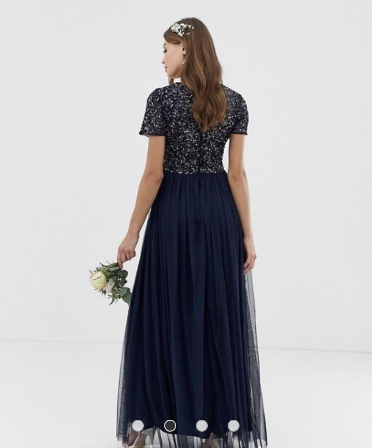 Maya bridesmaid v neck maxi tulle dress online