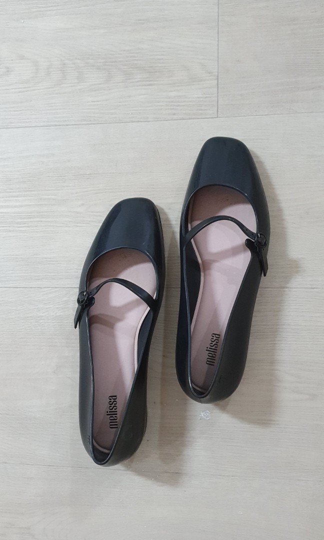 melissa black flats