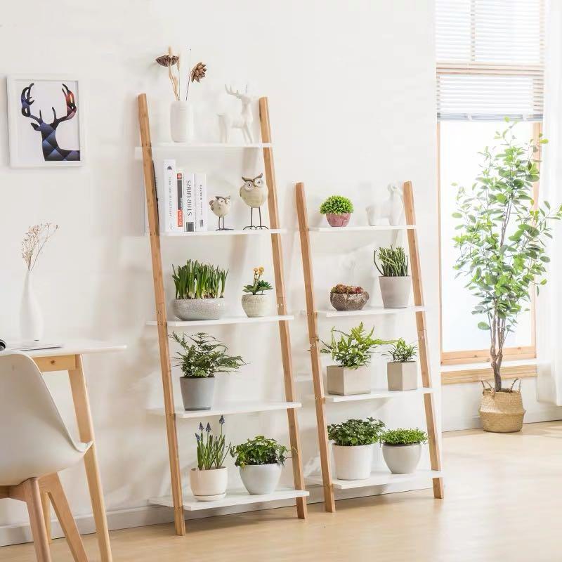 In Stock Minimalist Wooden Plant Rack Gardening Pots Planters On Carousell