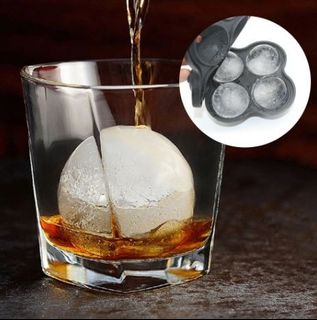 Viski Ice Ball Press Aluminum Ice Press for Whiskey Bourbon Scotch Old  Fashioned Cocktail & Rocks Beverage, Clear Ice Ball Maker Mold Size,  Barware Equipment & Gift Essentials, 55mm / 2.1, Silver