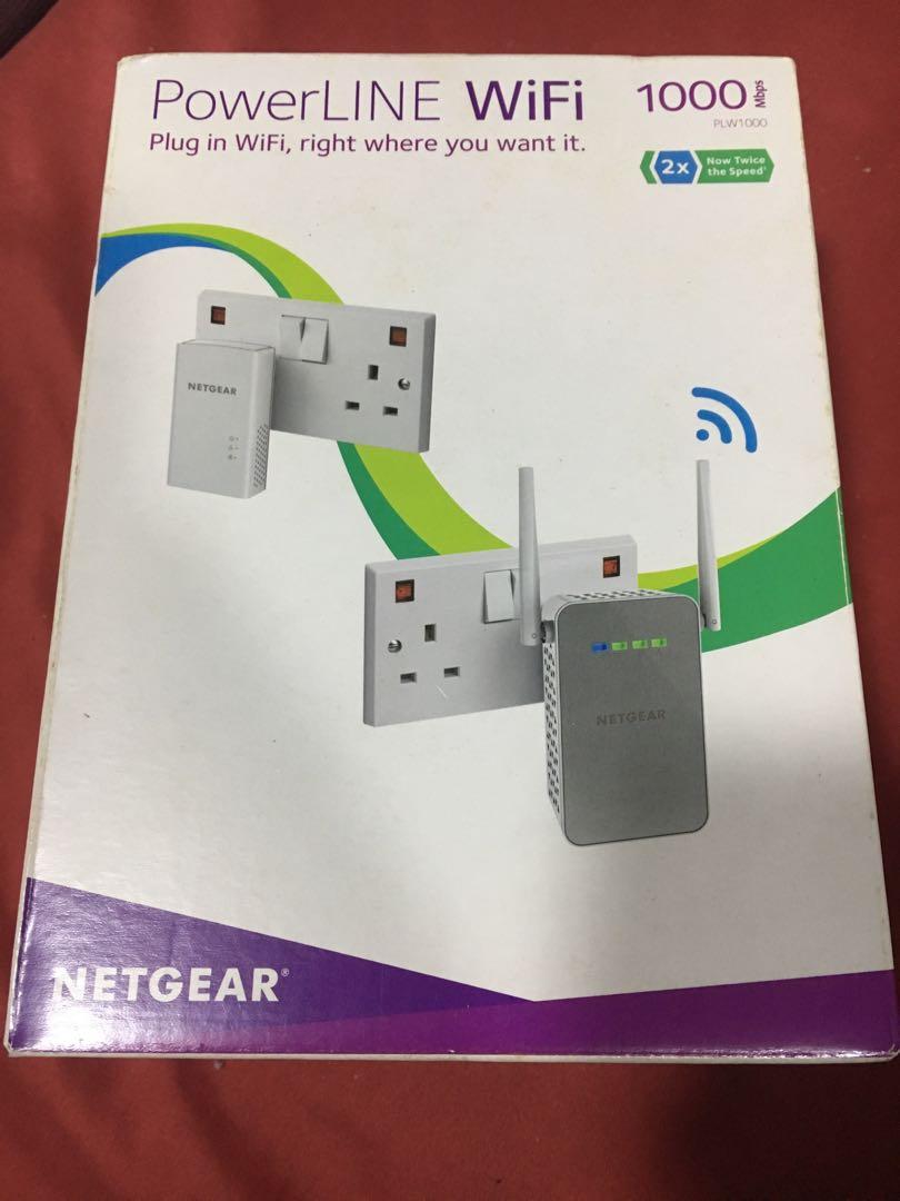 netgear plw1000 wifi 1000 mbps 2 adapters