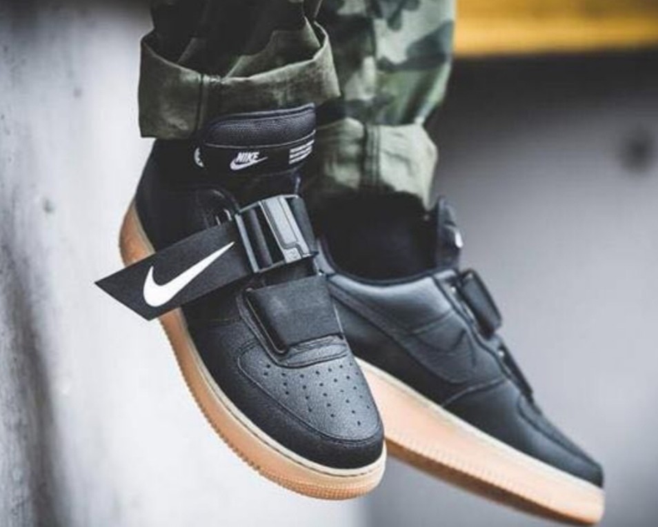 Nike Air Force 1 Utility Black and Gum Men s Fashion Footwear