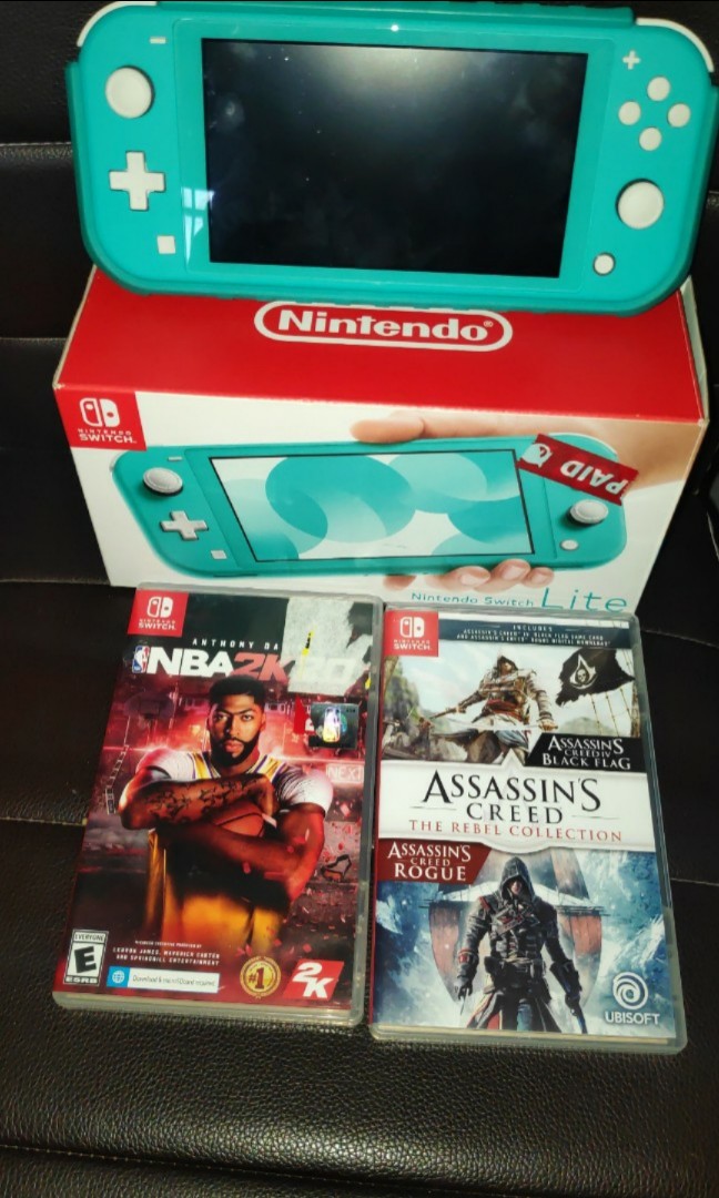 nintendo switch lite with star wars pinball and case