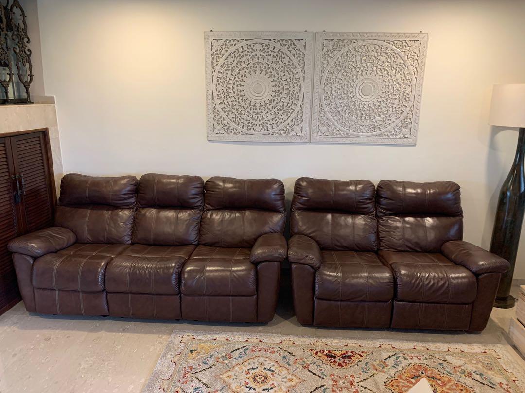 Urgent Sale Original Laura Ashley 3 2 1 Lounge Recliner Leather Sofa Furniture Sofas On Carousell Shop with afterpay on eligible items. lounge recliner leather sofa