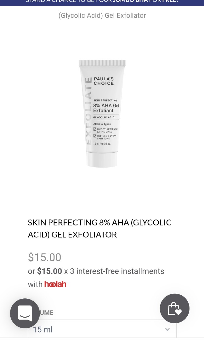 Paula's choice glycolic acid exfoliator, Beauty & Personal Care, Face