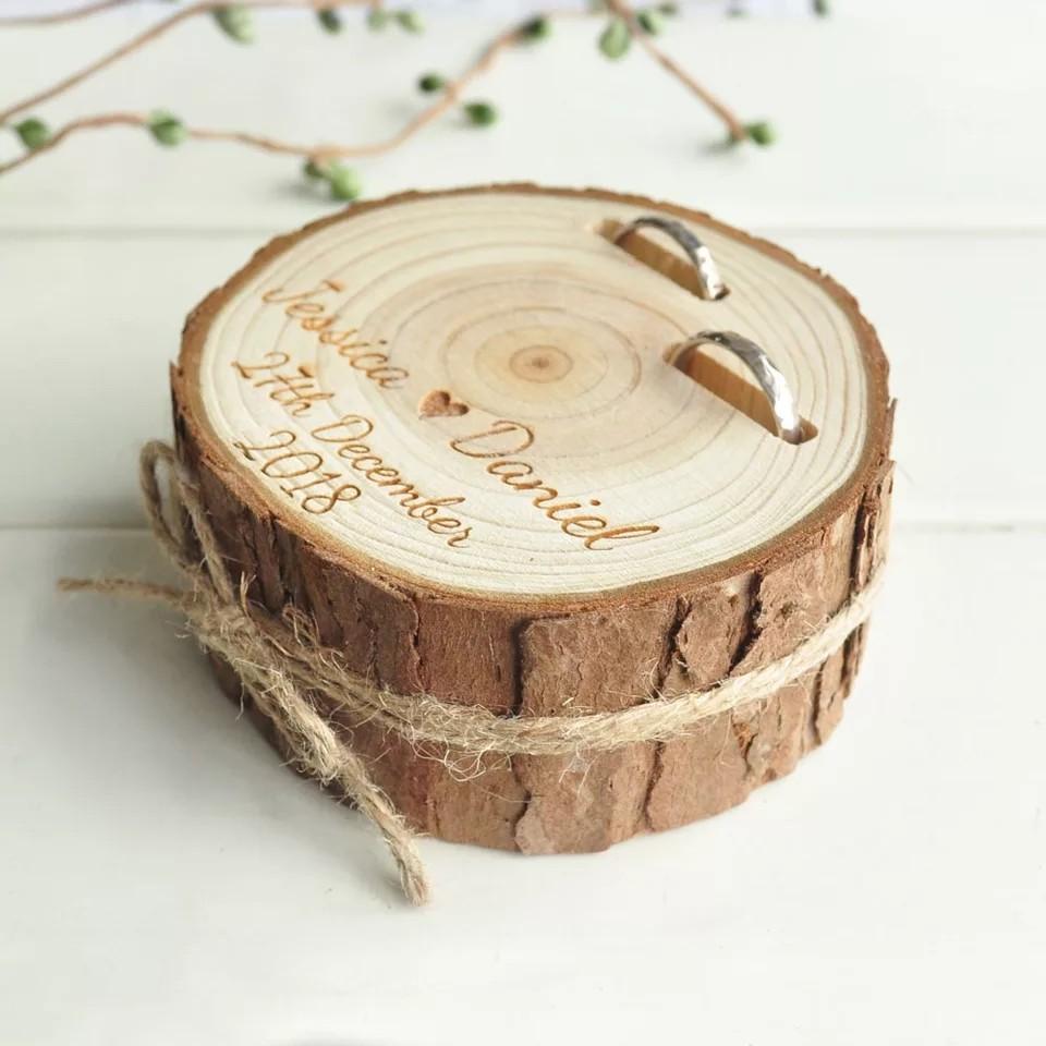 Ring bearer hotsell wood slice