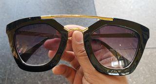 PRADA Black Gold Bar Sunglasses (Not Authentic)