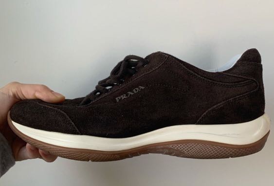 prada suede sneakers