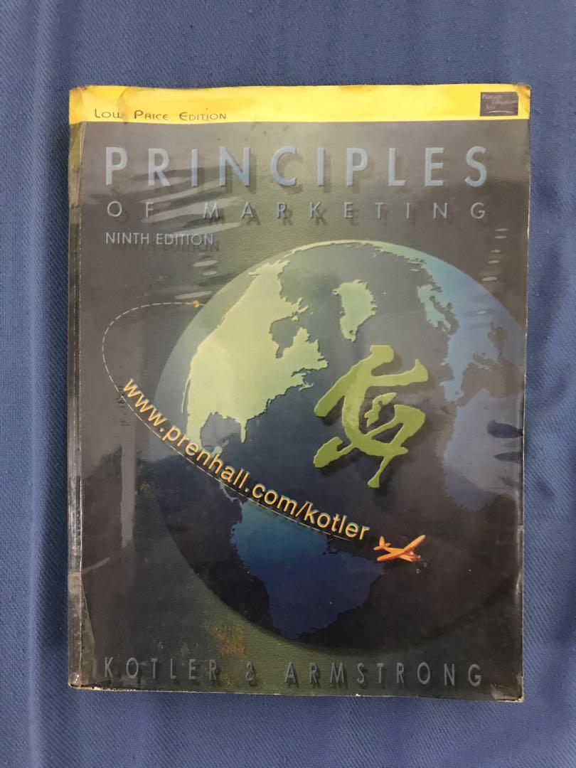 Principles of Marketing 9th edition (Category: Textbooks) located in Makati City. Submitted by bwsventures (Listing ID 1034927178, Image 1). Description: Principles of Marketing 9th edition By Kotler and Armstrong Paperback I am the first owner, in very good condition. With a few pen highlights. Better choice than to photocopy. .