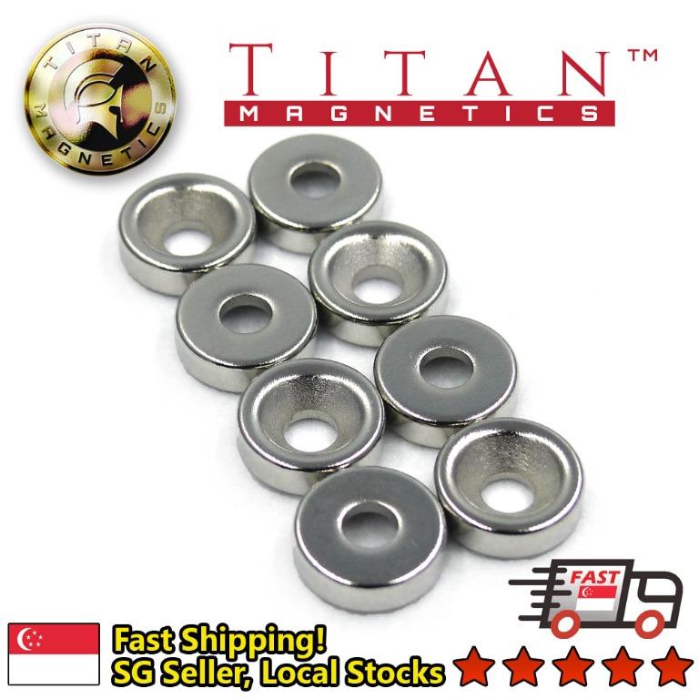 10mm x 3mm Neodymium Countersunk Ring Magnets N35 New Super Strong -US seller