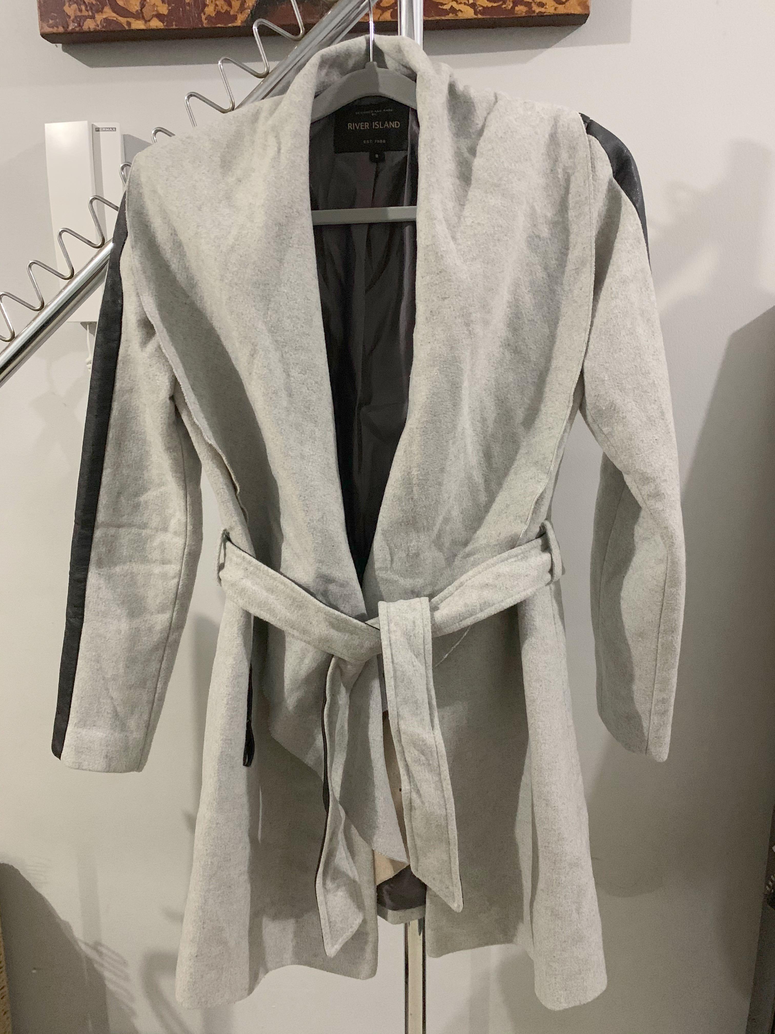 river island wrap coat