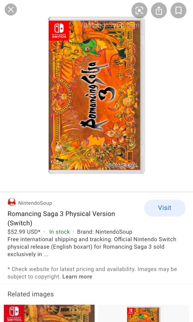 romancing saga 3 switch physical