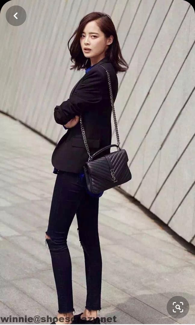Ysl monogram sales college bag