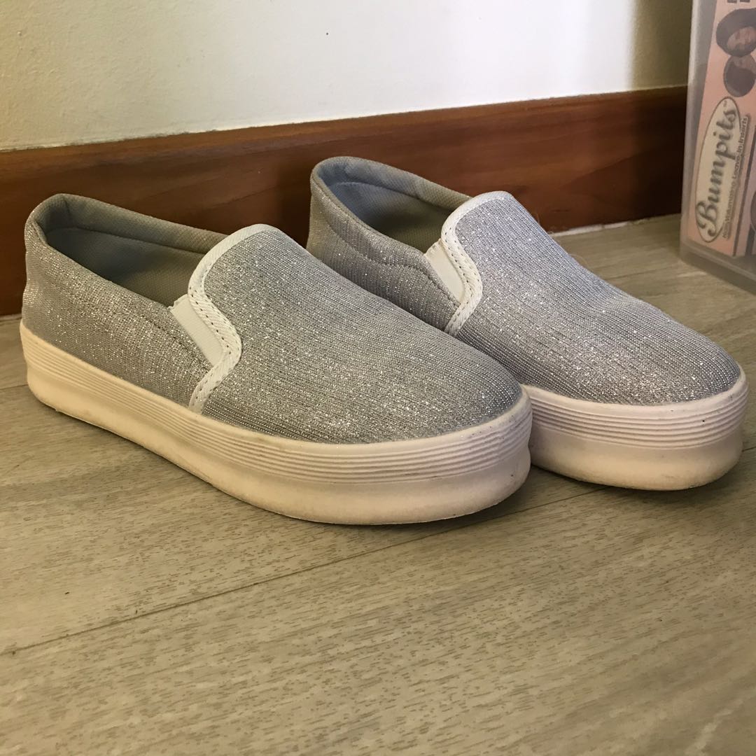 glitter silver sneakers
