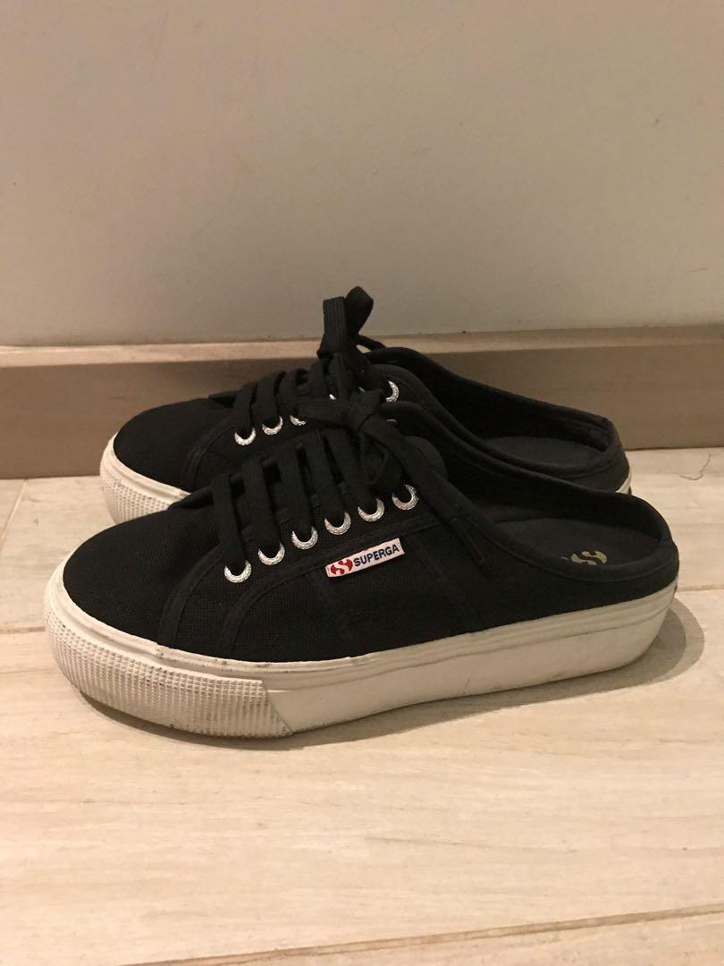 superga platform slip on