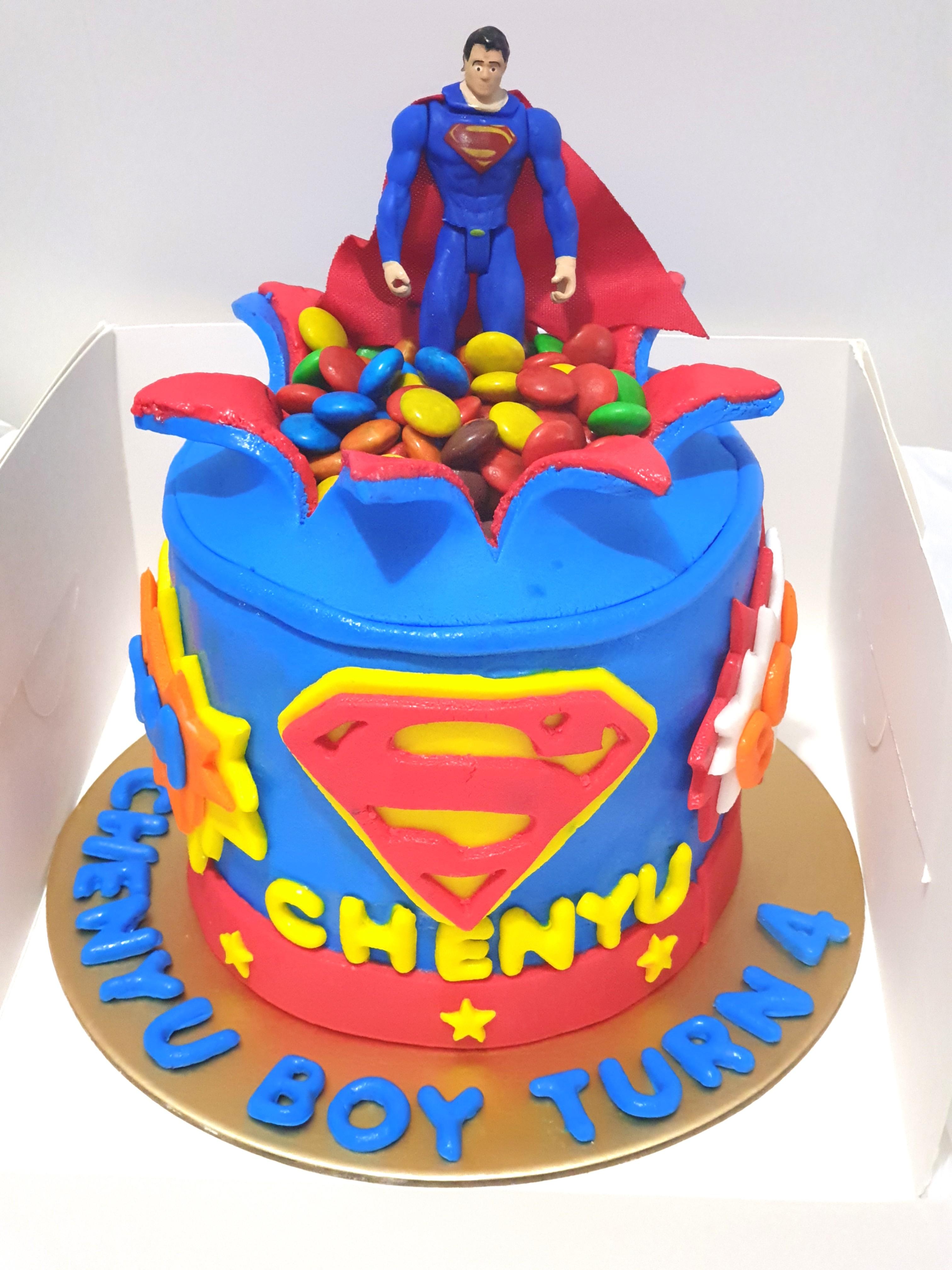 Buy Superman Birthday Poster Cake Square Shape-Superman Smaaash
