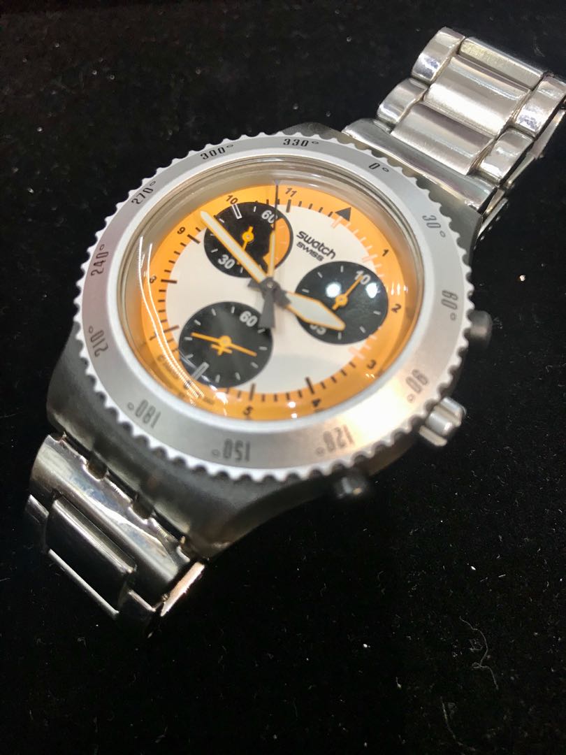 Swatch irony diaphane back aluminium outlet