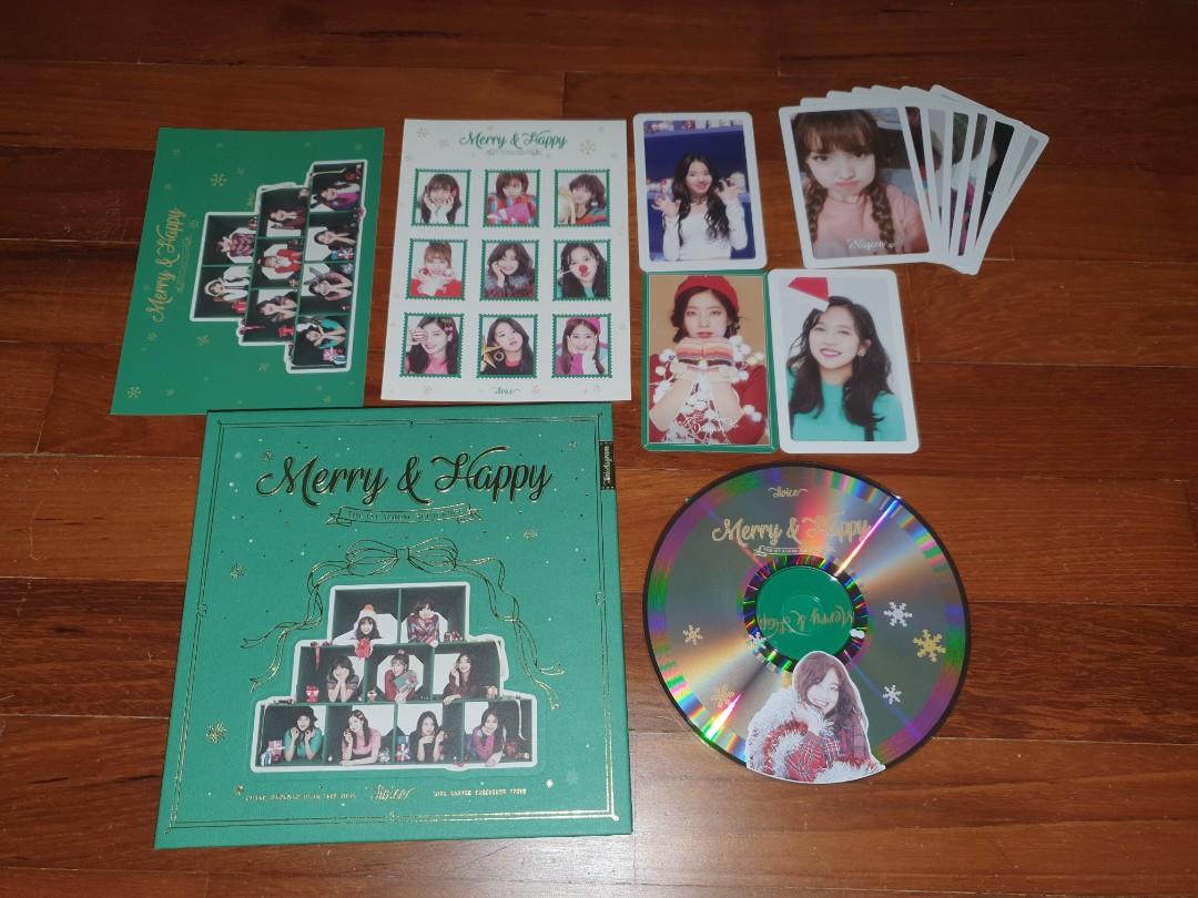 Twice Merry And Happy Album Full Set Po Photocards And Poster Hobbies Toys Memorabilia Collectibles K Wave On Carousell