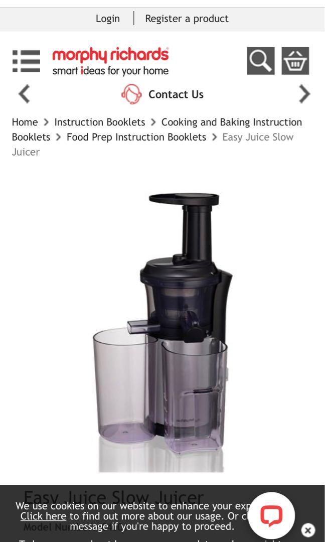 Morphy richards slow juicer top