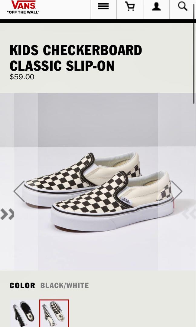 youth checkerboard vans