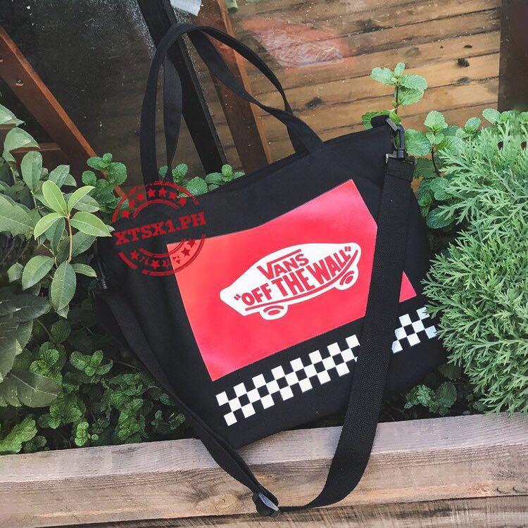 VANS Original Authentic Tote Bag Handbags Women s Large Bags High Quality Fabrics OFF THE WALL Women s Fashion Bags Wallets Tote Bags on Carousell