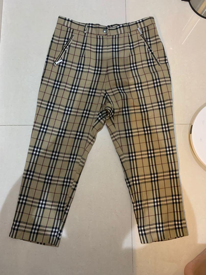 burberry checkered pants