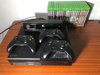 Xbox One 1TB w/ Kinect, 3 Controllers, and 23 Games