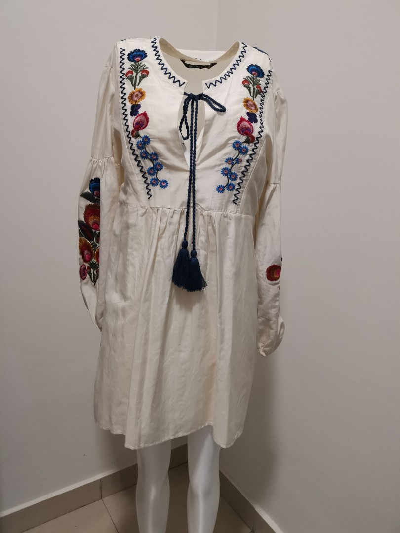 zara white short dress