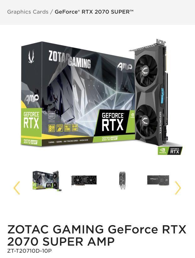 ZOTAC GAMING GeForce RTX 2070 SUPER AMP Computers Tech Parts