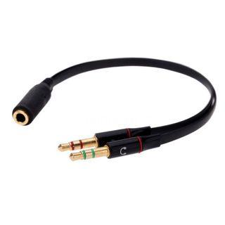 2 male to 1 female 3.5mm Y splitter