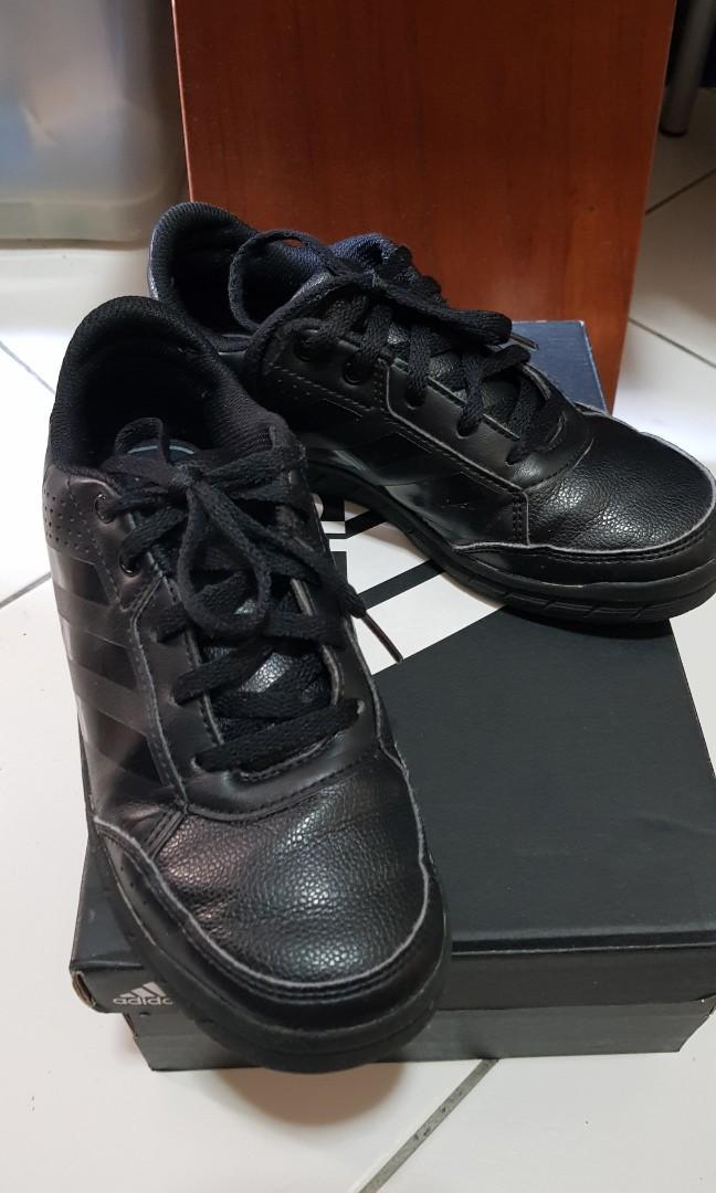 adidas black shoes kids
