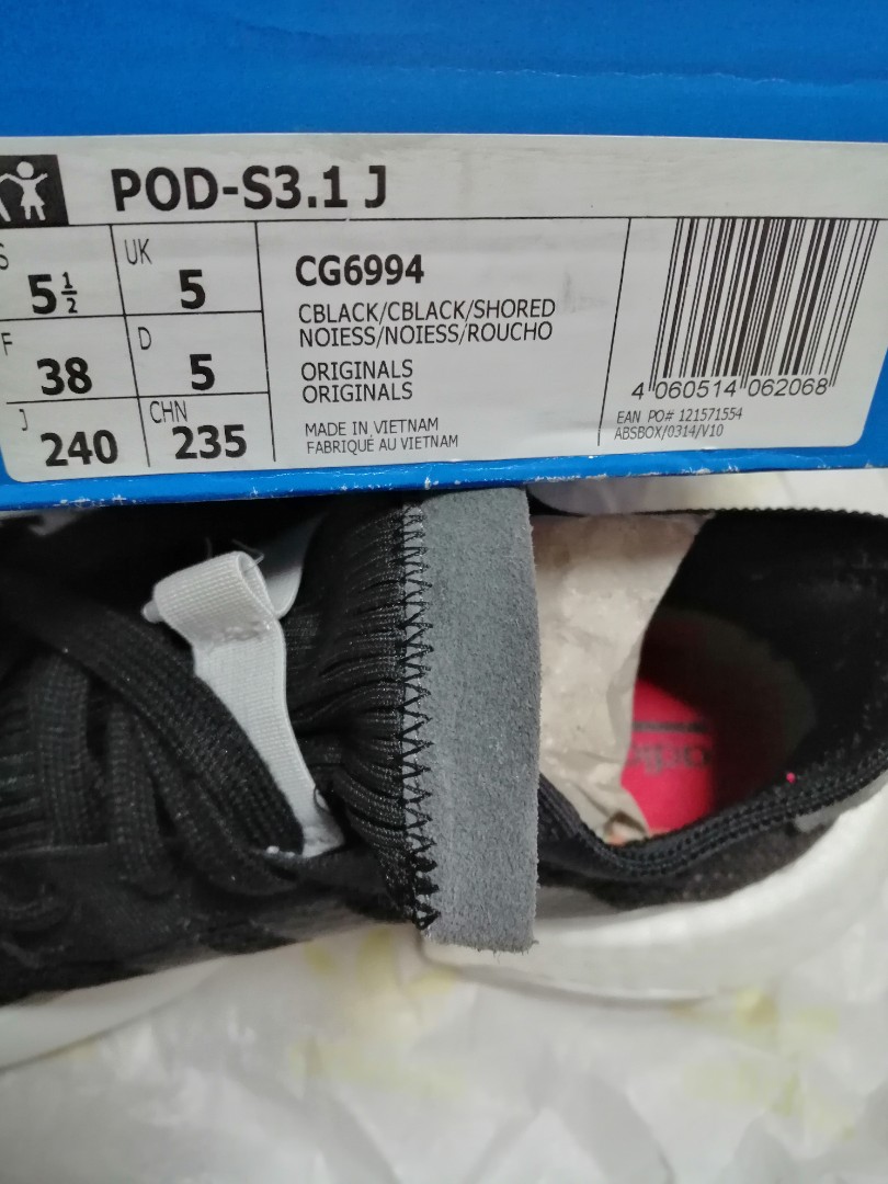 Adidas POD CG6994 BLACK, 女裝, 女裝鞋 