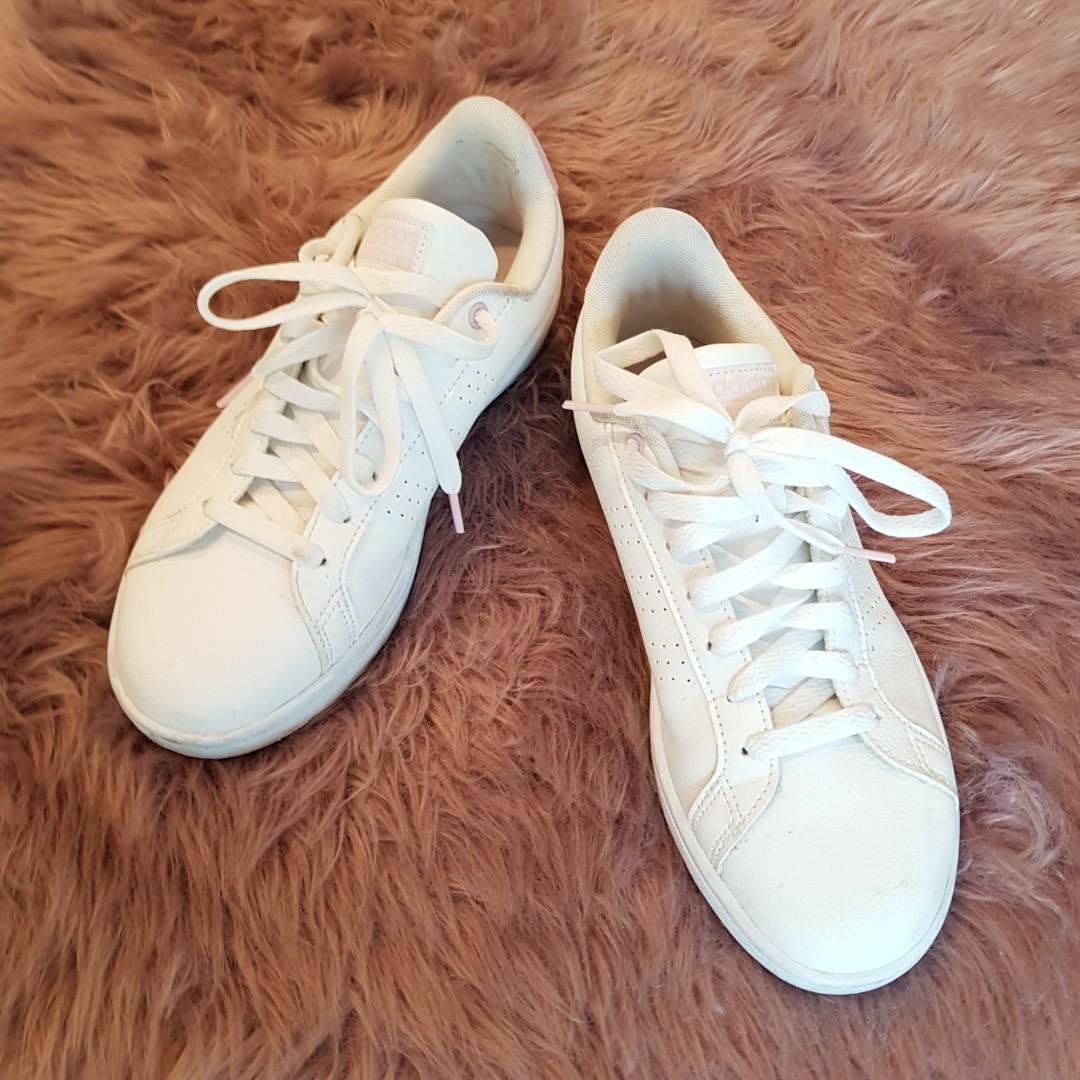 adidas white cloudfoam sneakers